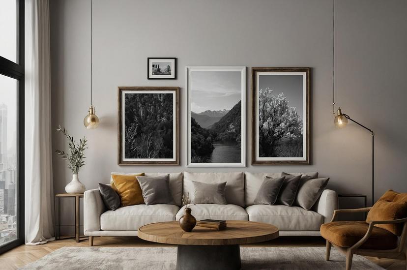 Cum combini dimensiuni diferite de tablouri canvas pentru un efect echilibrat