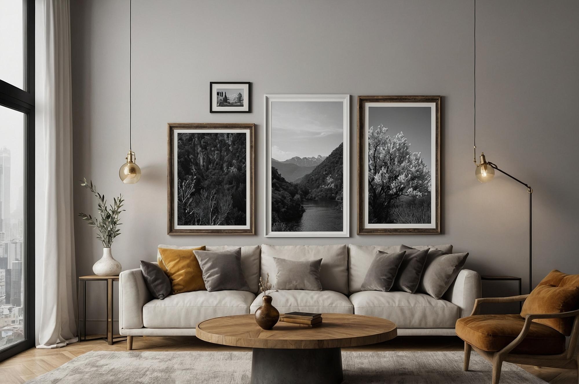 Cum combini dimensiuni diferite de tablouri canvas pentru un efect echilibrat