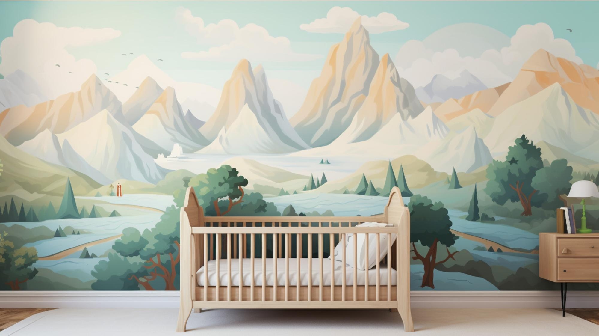 Fototapet pentru camera copilului: idei sigure, practice și ușor de schimbat