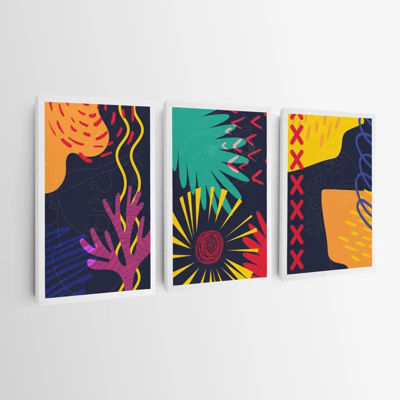 Tablou Multicanvas Abstract Face mockup 0