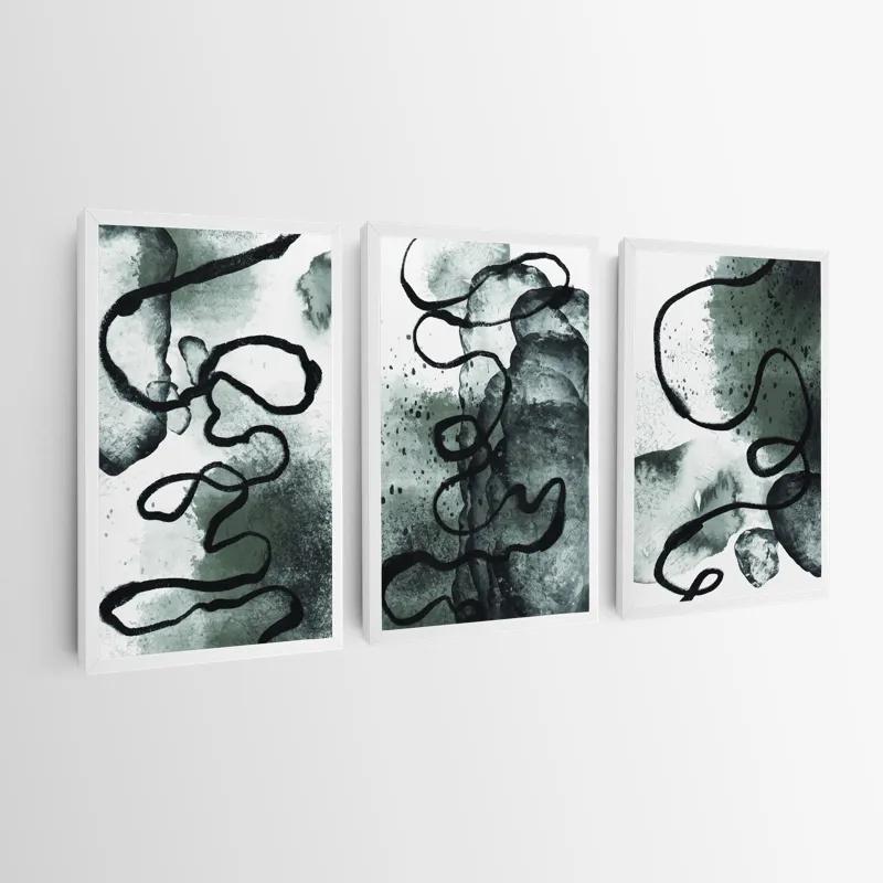 Tablou Multicanvas Black Linesrt mockup 0