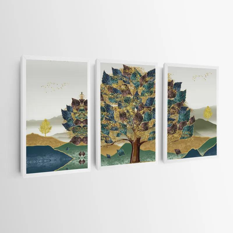 Tablou Multicanvas Bluend Red Tree mockup 0