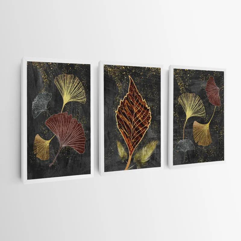 Tablou Multicanvas Fire Leaves mockup 0