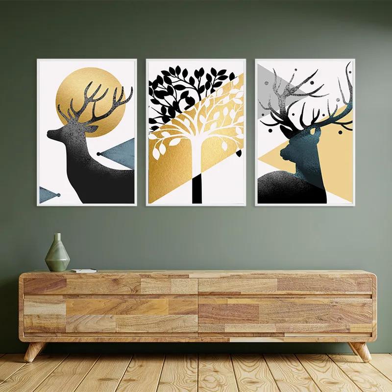 Tablou Multicanvas Blacknd White Tree mockup 2