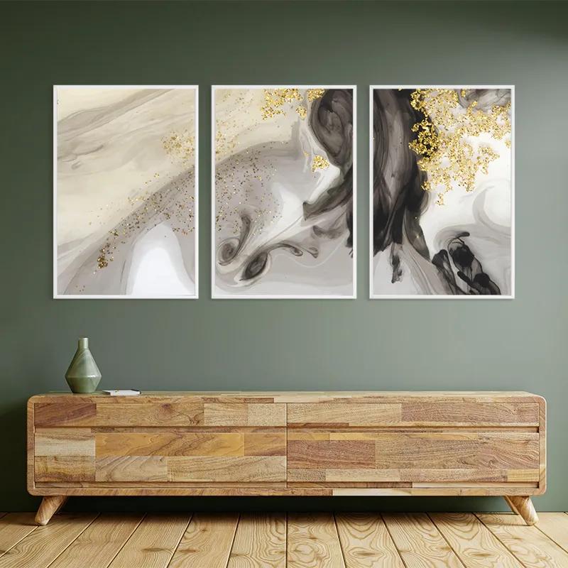 Tablou Multicanvas Cream Glitter Set mockup 2