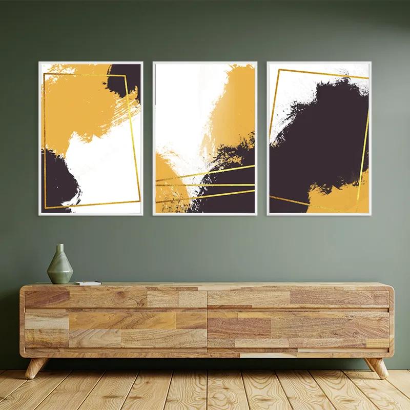 Tablou Multicanvas Gold Square Set mockup 2