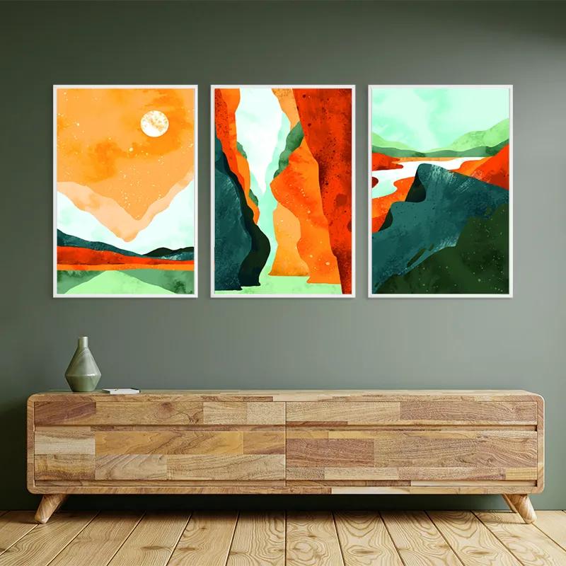 Tablou Multicanvas Mountain Set mockup 2