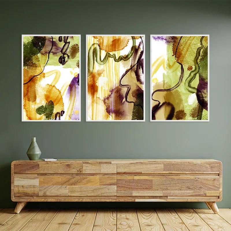 Tablou Multicanvas Orange Purplert mockup 2