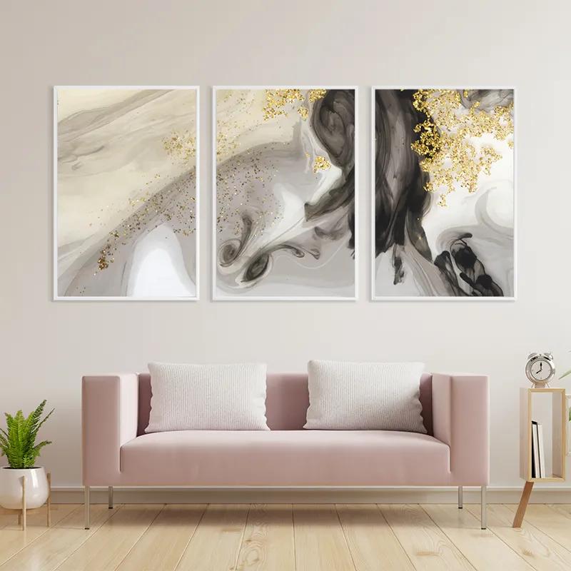 Tablou Multicanvas Cream Glitter Set mockup 3