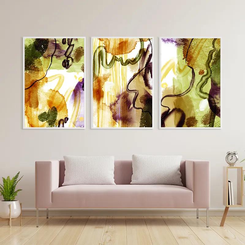 Tablou Multicanvas Orange Purplert mockup 3