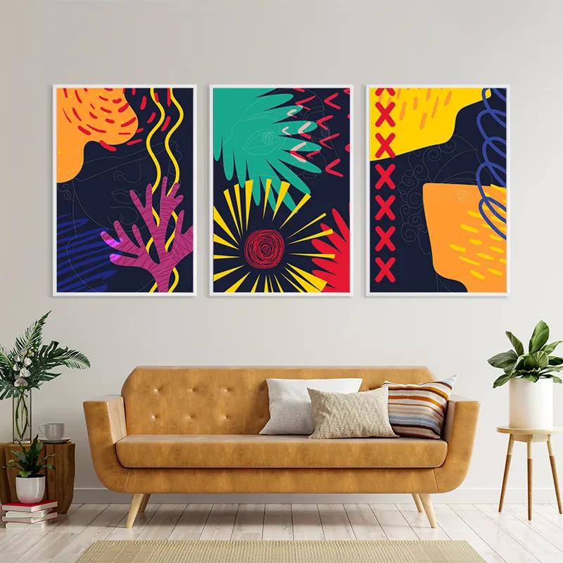 Tablou Multicanvas Abstract Face mockup 4