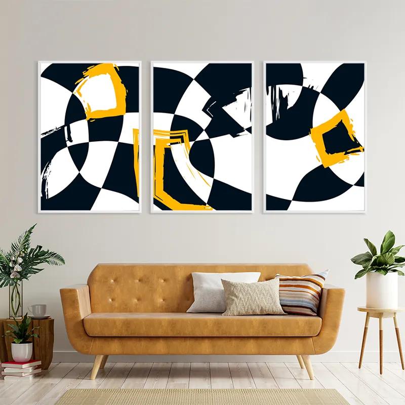 Tablou Multicanvas Blacknd Whitert mockup 4