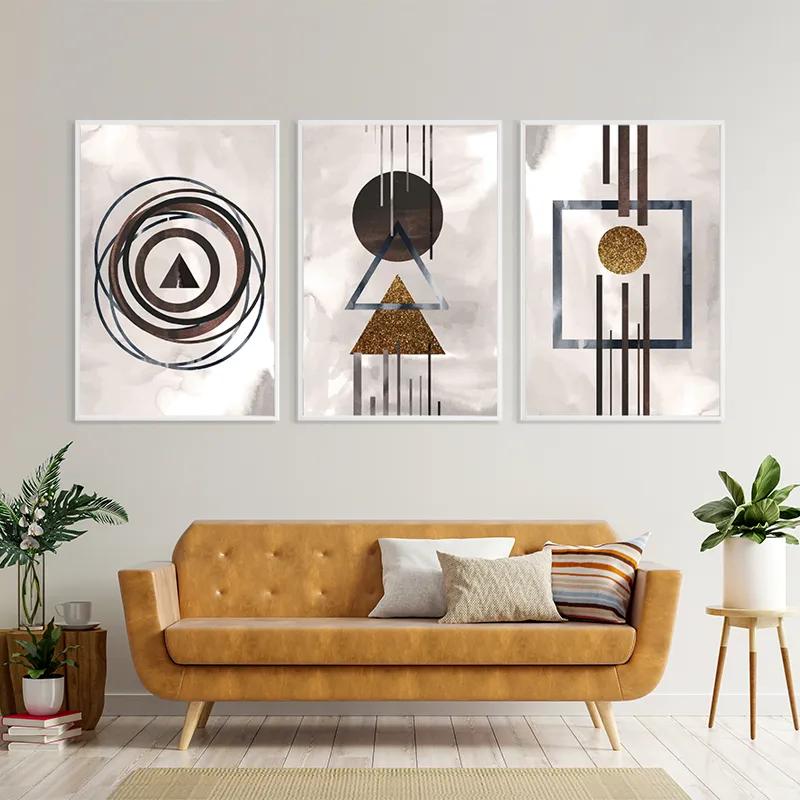 Tablou Multicanvas Greybstract Set mockup 4