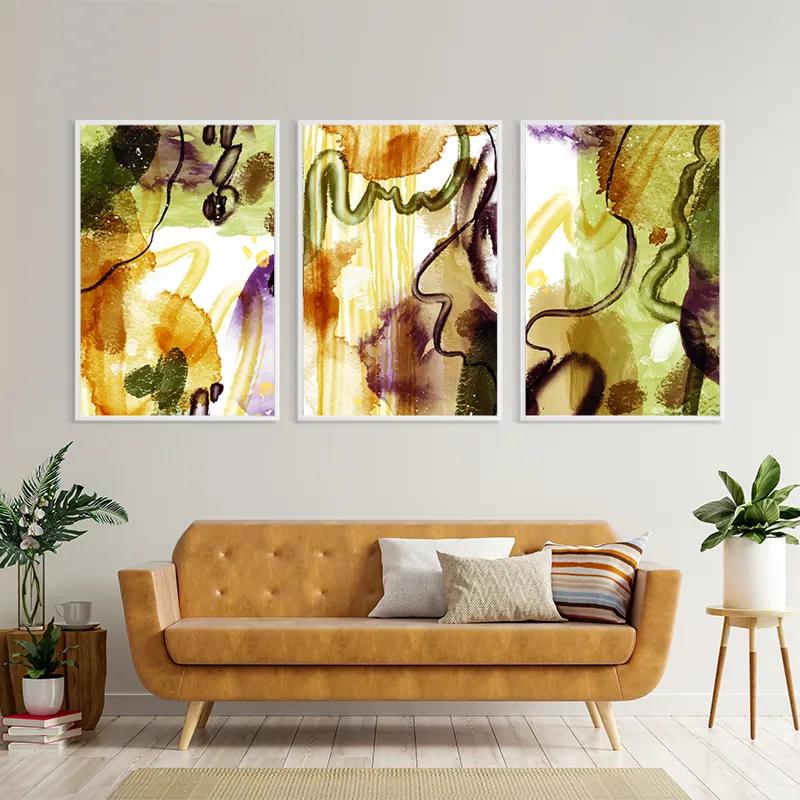 Tablou Multicanvas Orange Purplert mockup 4