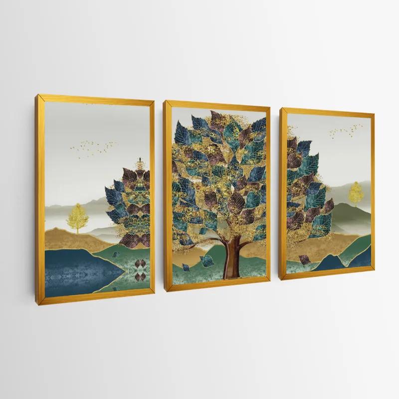 Tablou Multicanvas Bluend Red Tree mockup 0