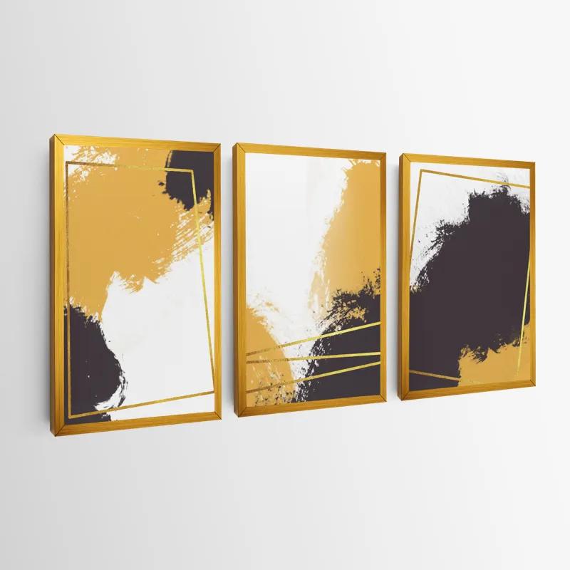 Tablou Multicanvas Gold Square Set mockup 0