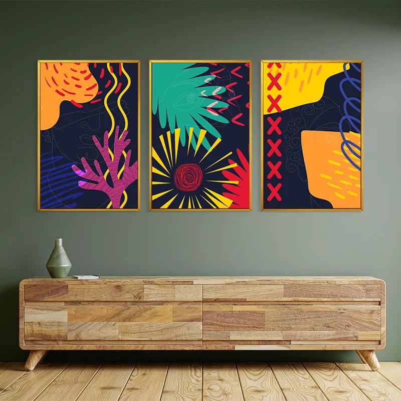 Tablou Multicanvas Abstract Face mockup 2