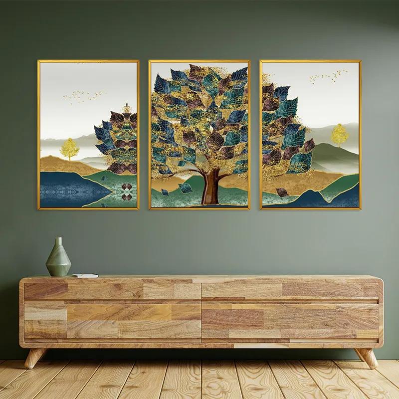 Tablou Multicanvas Bluend Red Tree mockup 2