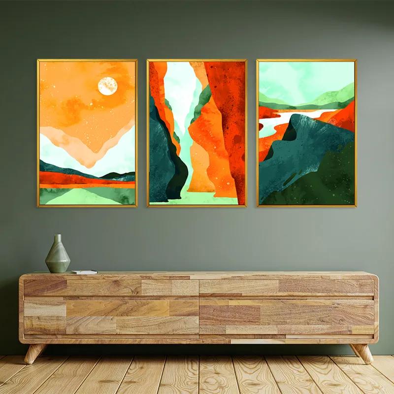 Tablou Multicanvas Mountain Set mockup 2