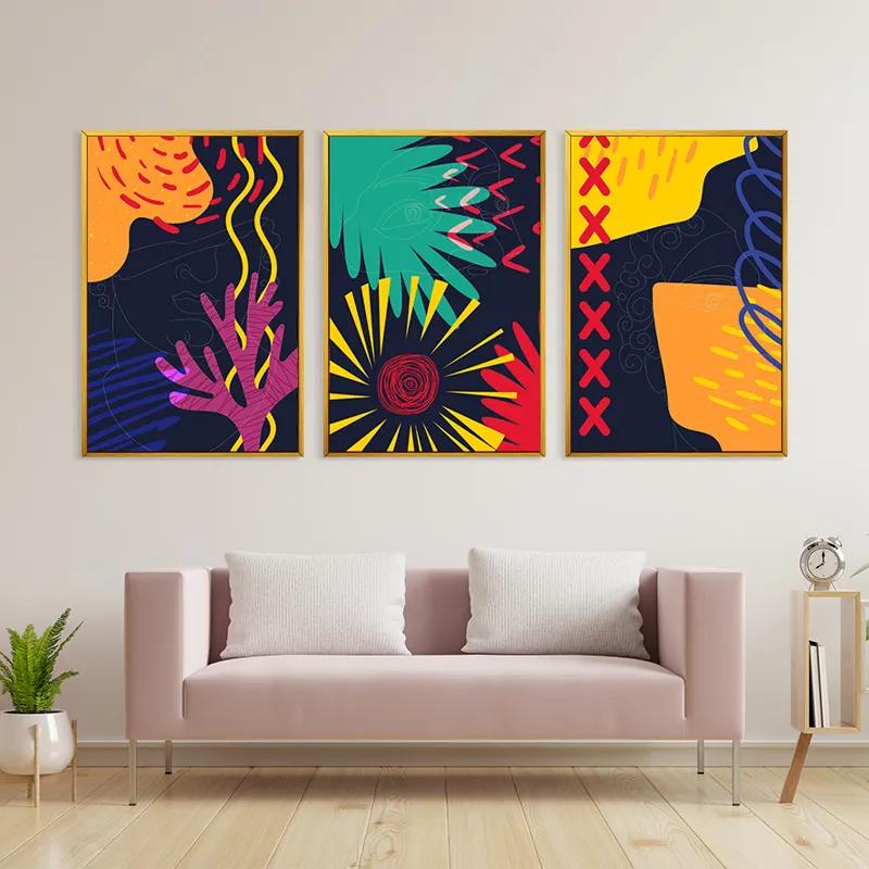 Tablou Multicanvas Abstract Face mockup 3