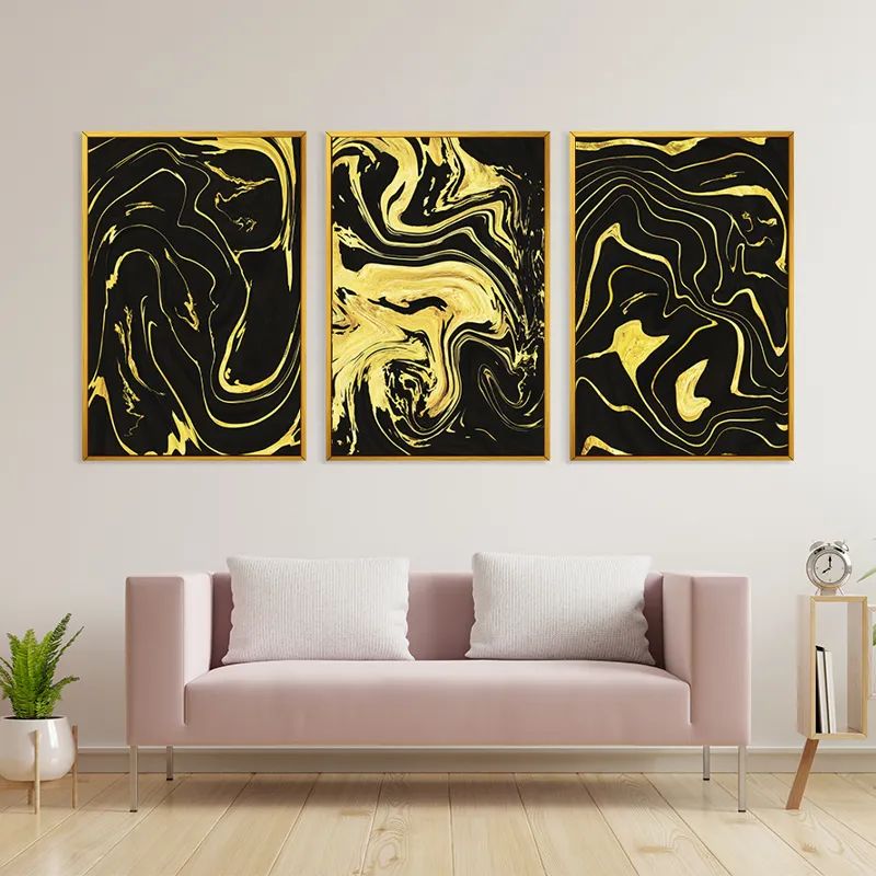 Abstract Gold Lines mockup 3