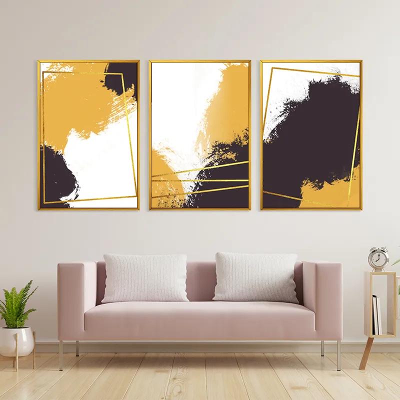 Tablou Multicanvas Gold Square Set mockup 3