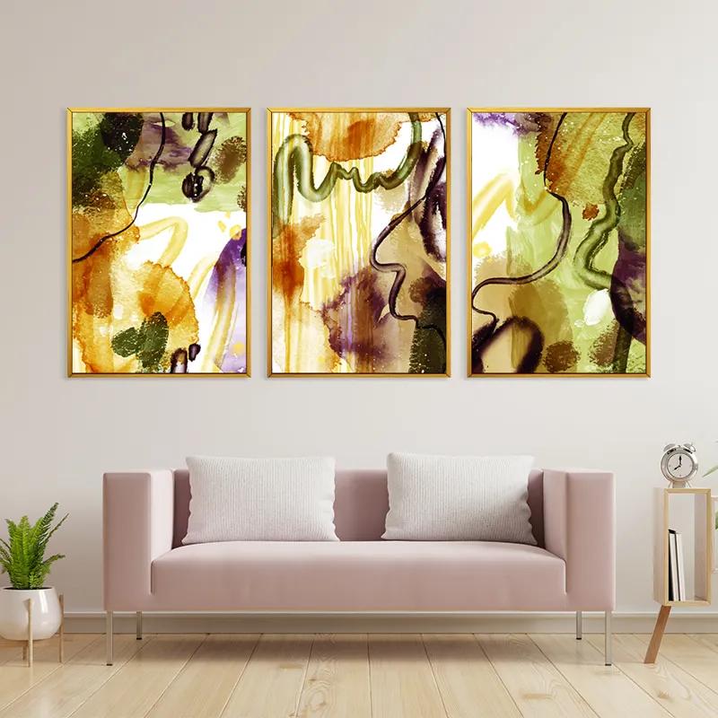 Tablou Multicanvas Orange Purplert mockup 3