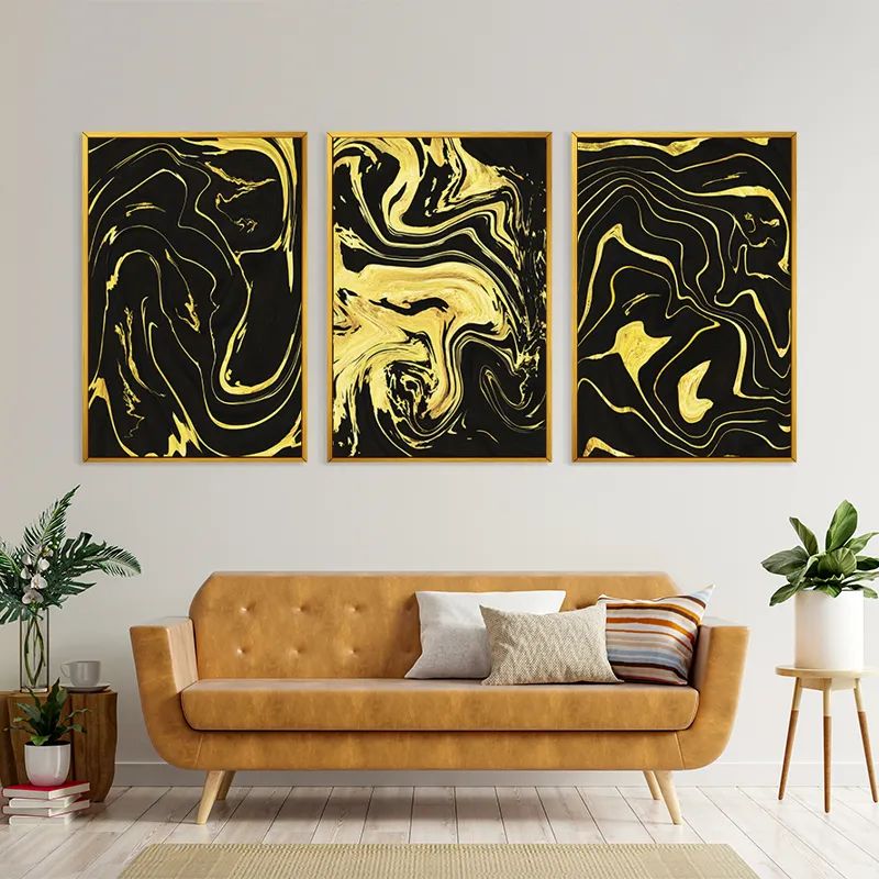Abstract Gold Lines mockup 4