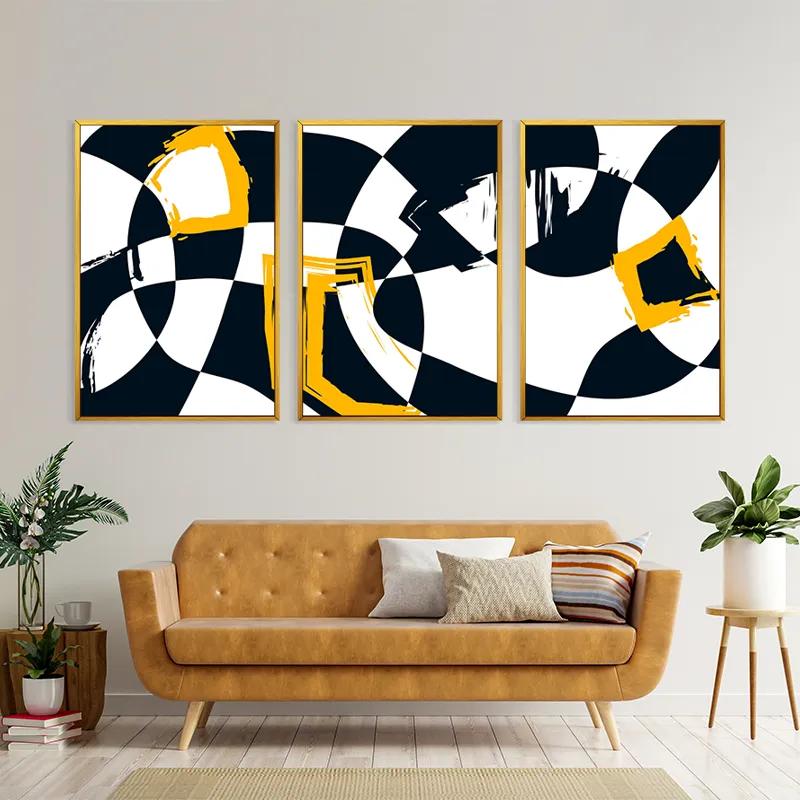 Tablou Multicanvas Blacknd Whitert mockup 4