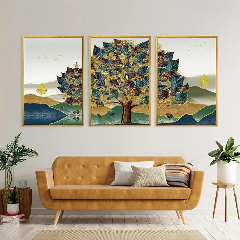 Tablou Multicanvas Bluend Red Tree mockup 4