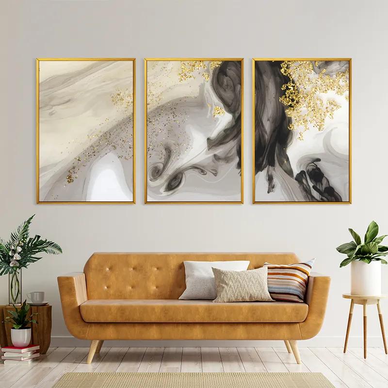 Tablou Multicanvas Cream Glitter Set mockup 4