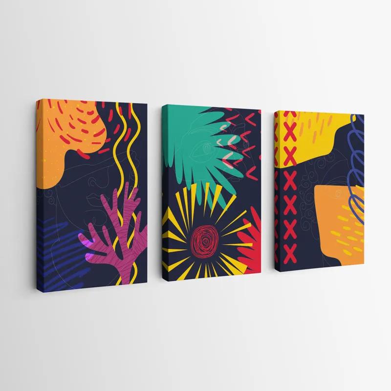 Tablou Multicanvas Abstract Face mockup 0