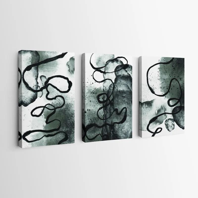 Tablou Multicanvas Black Linesrt mockup 0