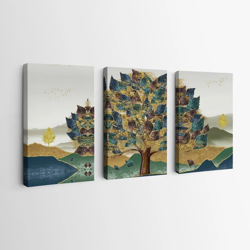 Tablou Multicanvas Bluend Red Tree mockup 0