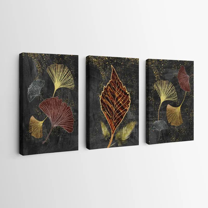 Tablou Multicanvas Fire Leaves mockup 0