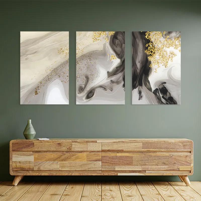 Tablou Multicanvas Cream Glitter Set mockup 2