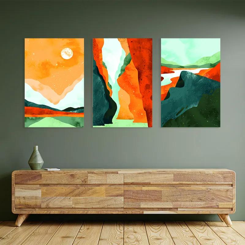 Tablou Multicanvas Mountain Set mockup 2