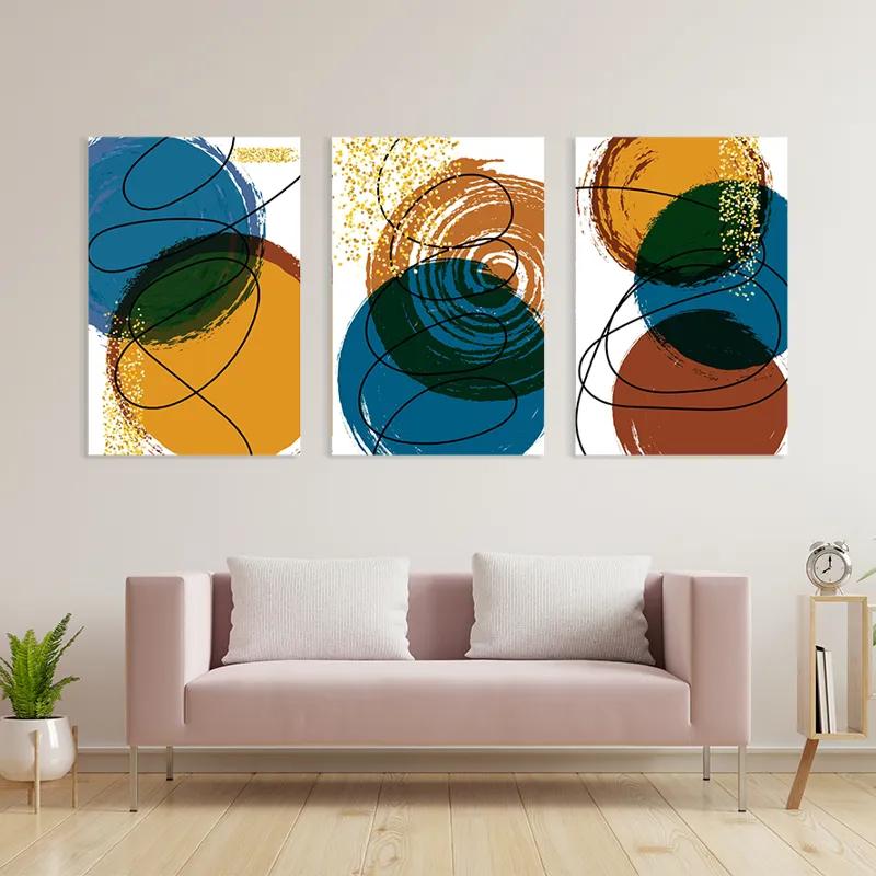 Tablou Multicanvas Abstract Circles mockup 3