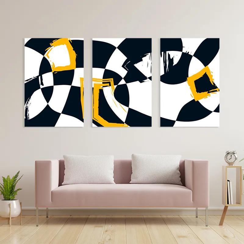 Tablou Multicanvas Blacknd Whitert mockup 3