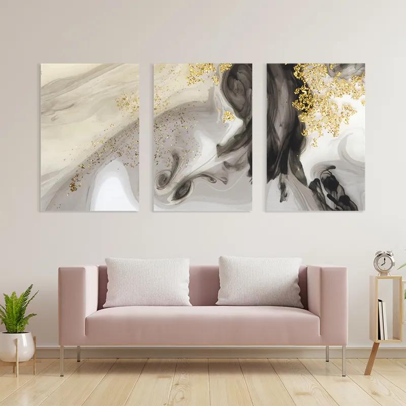 Tablou Multicanvas Cream Glitter Set mockup 3