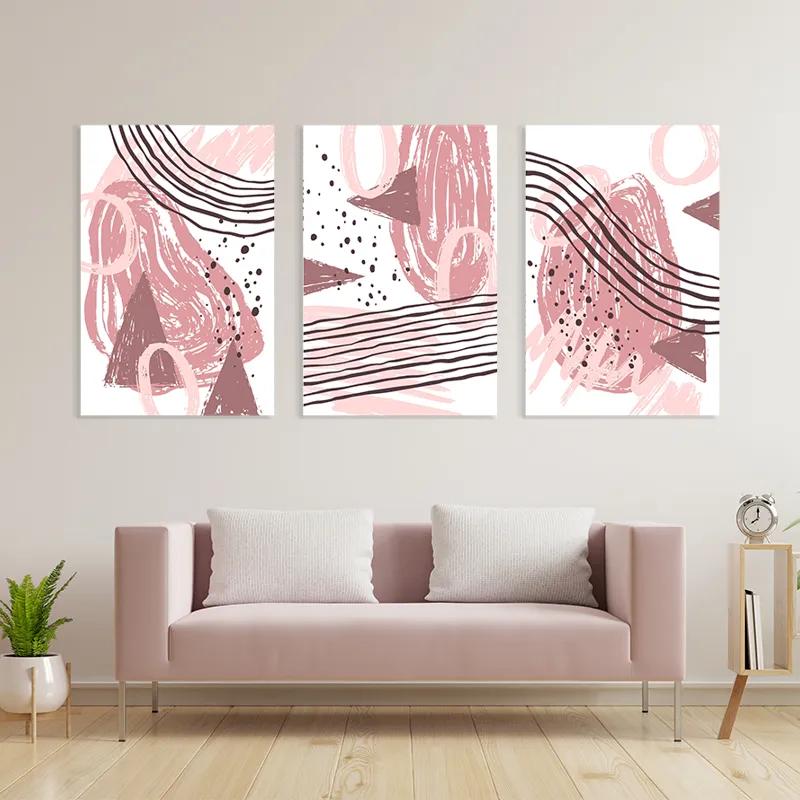 Tablou Multicanvas Pink Set mockup 3