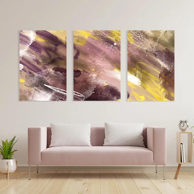 Tablou Multicanvas Purple Set mockup 3