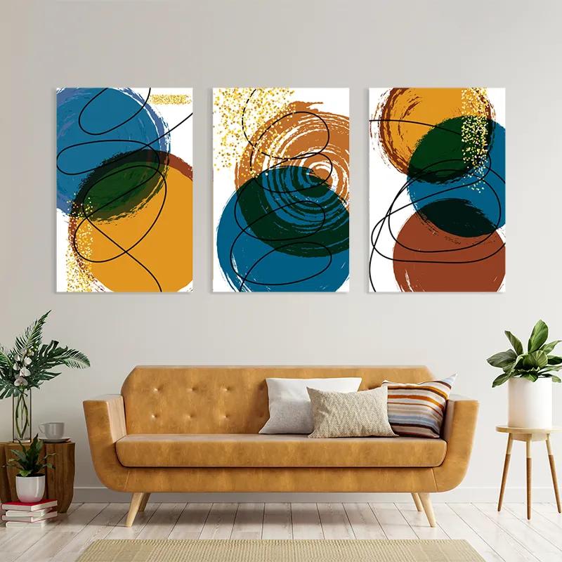 Tablou Multicanvas Abstract Circles mockup 4