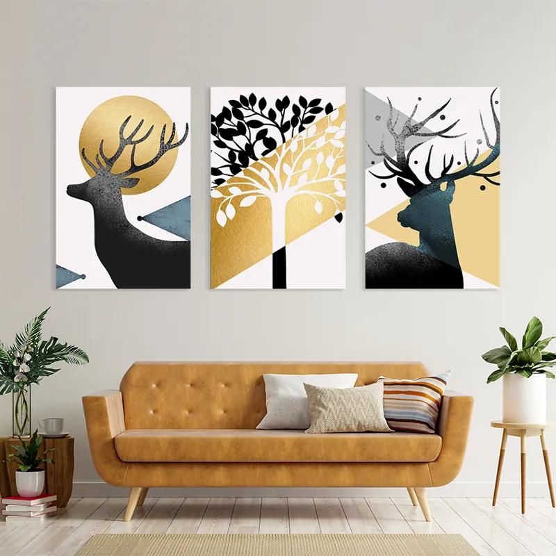 Tablou Multicanvas Blacknd White Tree mockup 4