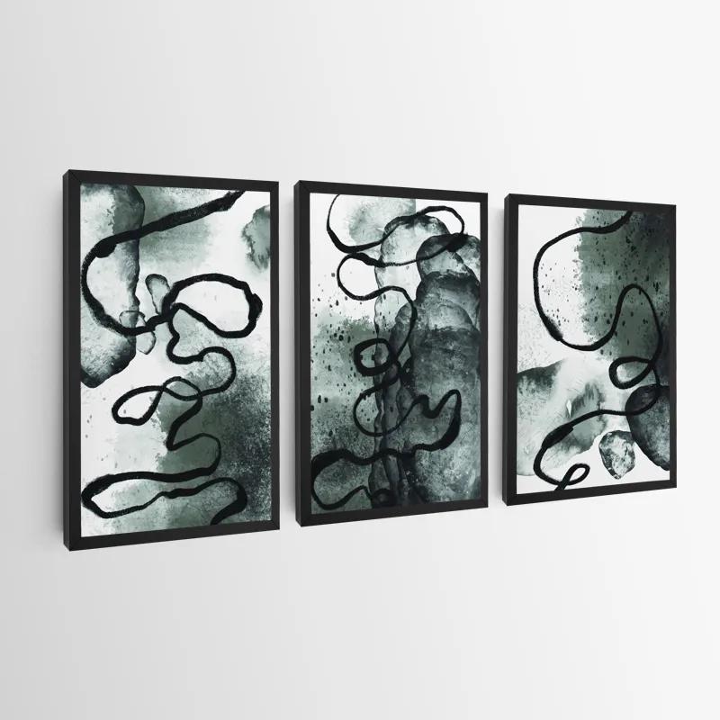 Tablou Multicanvas Black Linesrt mockup 0