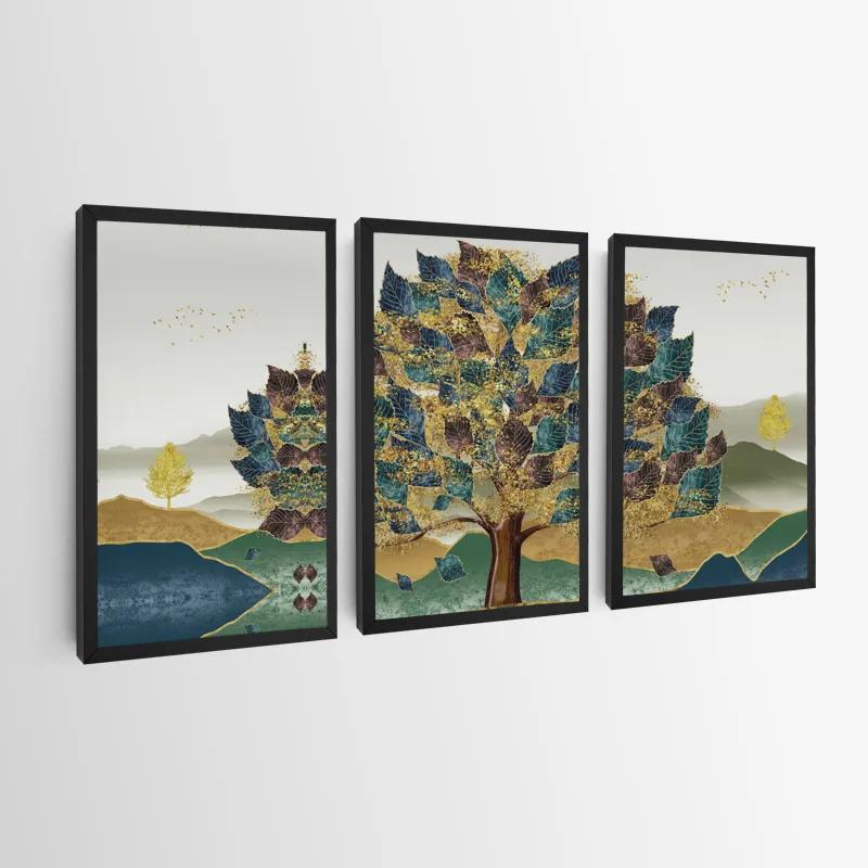 Tablou Multicanvas Bluend Red Tree mockup 0