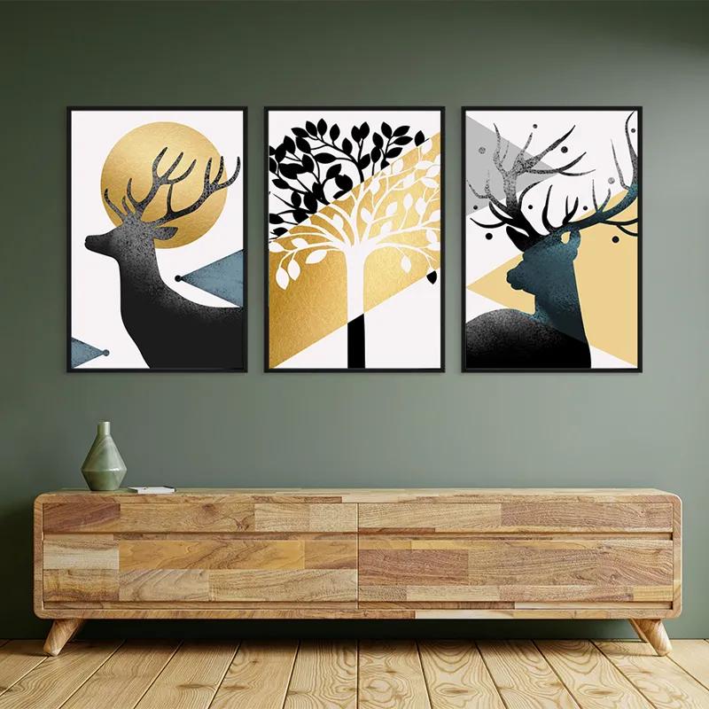 Tablou Multicanvas Blacknd White Tree mockup 2