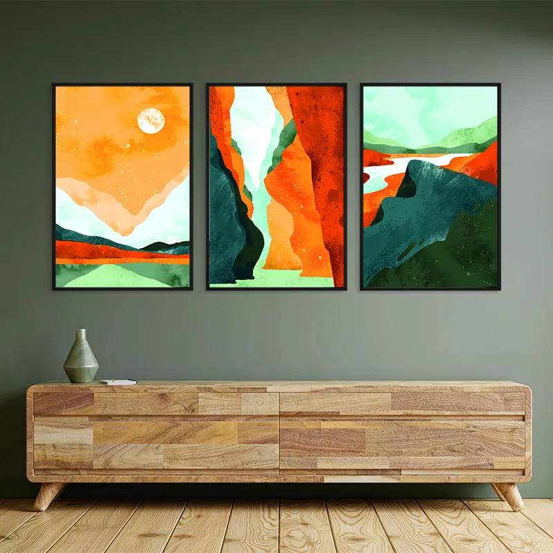 Tablou Multicanvas Mountain Set mockup 2