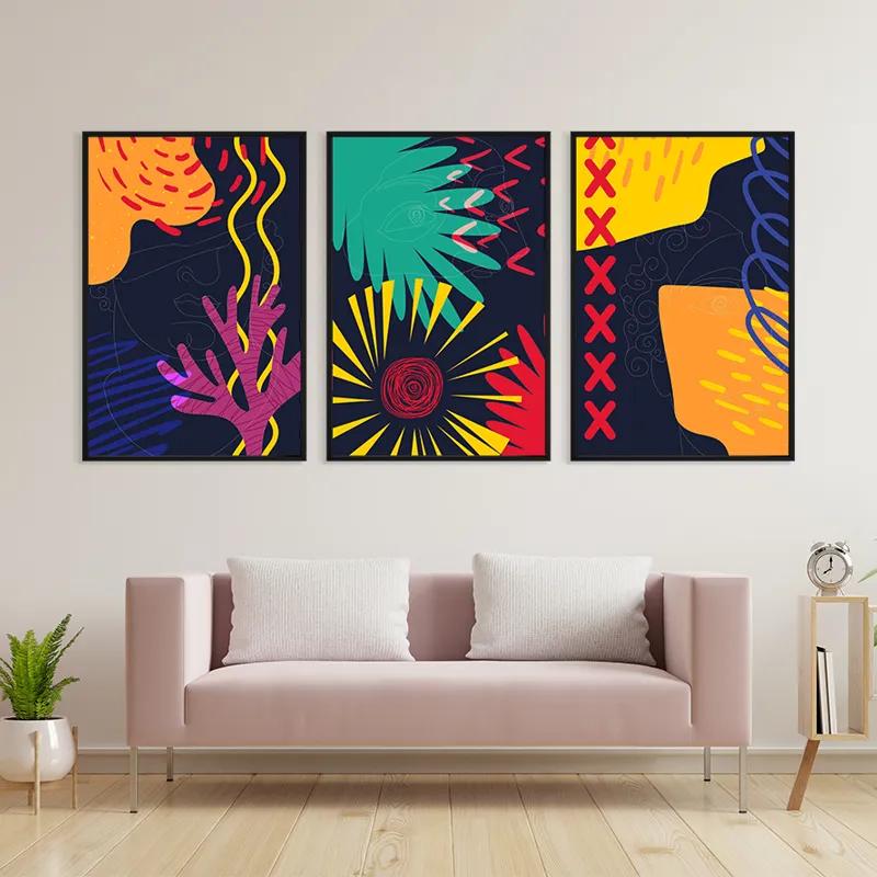 Tablou Multicanvas Abstract Face mockup 3