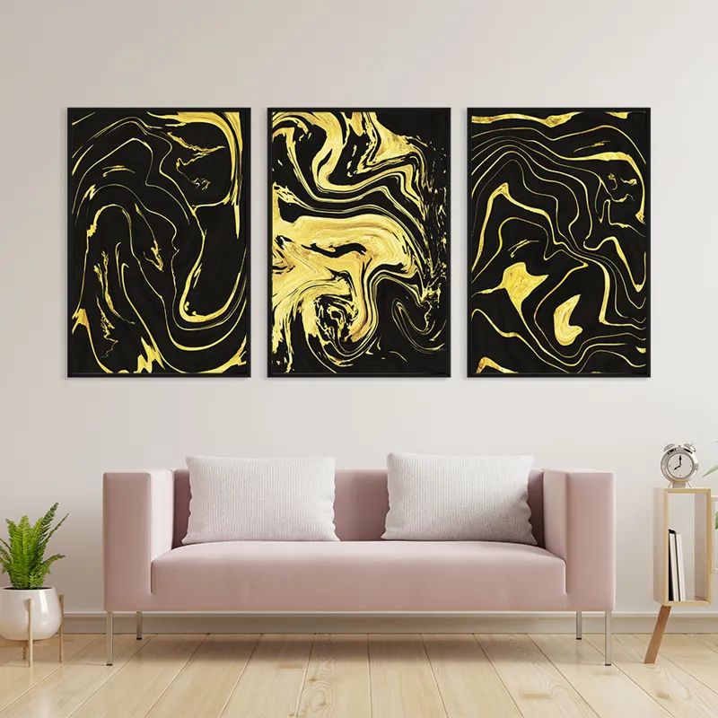 Abstract Gold Lines mockup 3